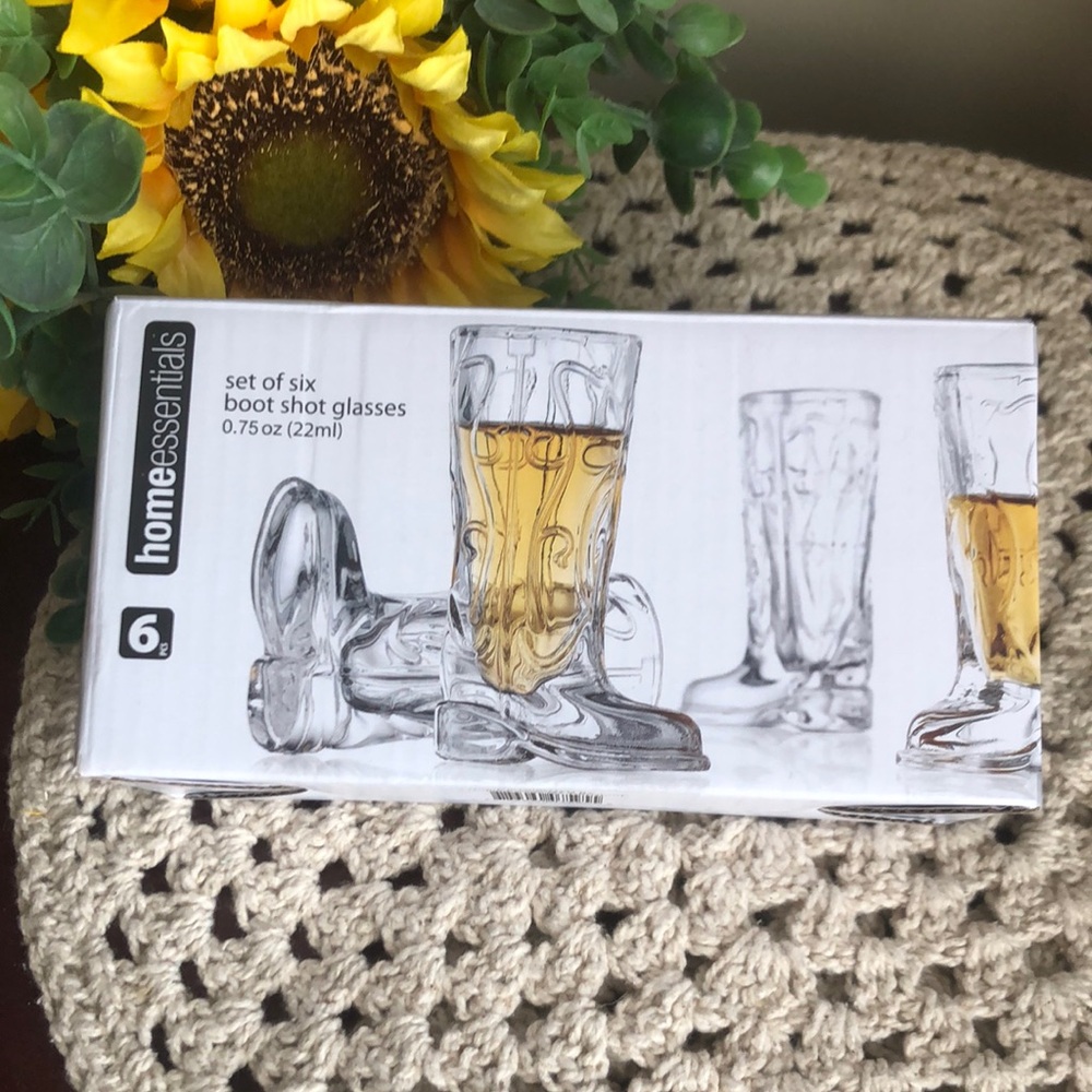 Home Essentials Boot Shot Glasses Set of Six